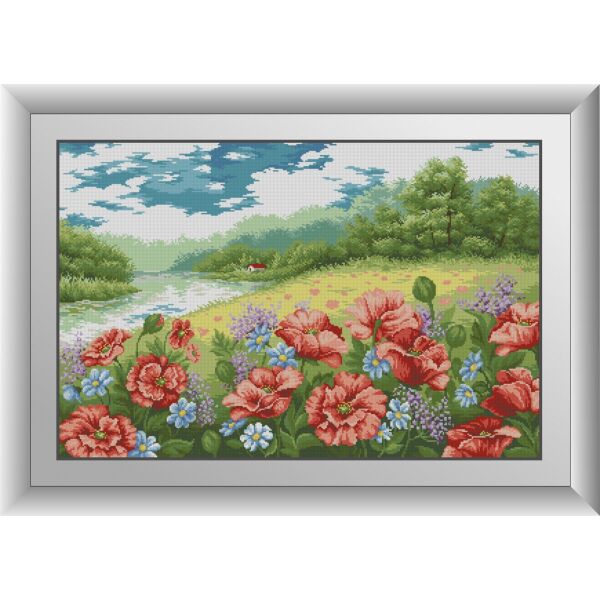 

30752 Маковое поле. Dream Art. Набор алмазной живописи (квадратные, полная)