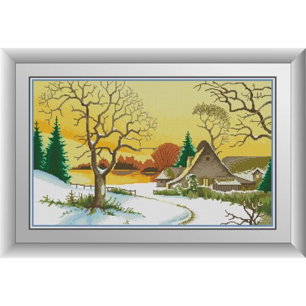 

30777 Первый снег. Dream Art. Набор алмазной живописи (квадратные, полная)