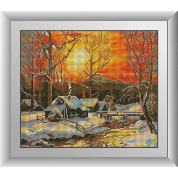 

30229 Зимнее утро. Dream Art. Набор алмазной живописи (квадратные, полная)