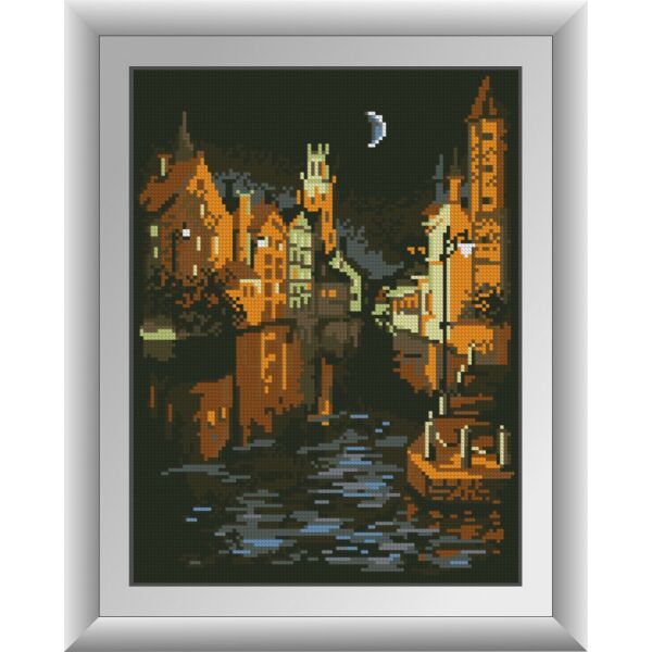 

30773 Венеция в ночи. Dream Art. Набор алмазной живописи (квадратные, полная)