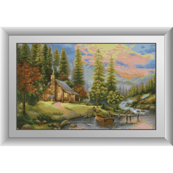 

30990 Горный пейзаж. Dream Art. Набор алмазной живописи (квадратные, полная)