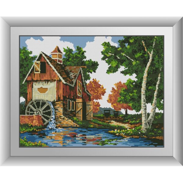 

30482 Мельница. Dream Art. Набор алмазной живописи (квадратные, полная)