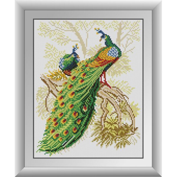 

30649 Два павлина. Dream Art. Набор алмазной живописи (квадратные, полная)