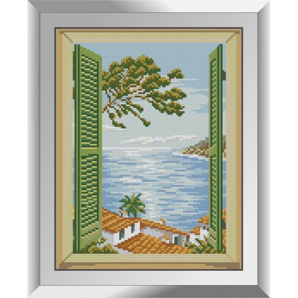 

31082 Вид на море 2. Dream Art. Набор алмазной живописи (квадратные, полная)