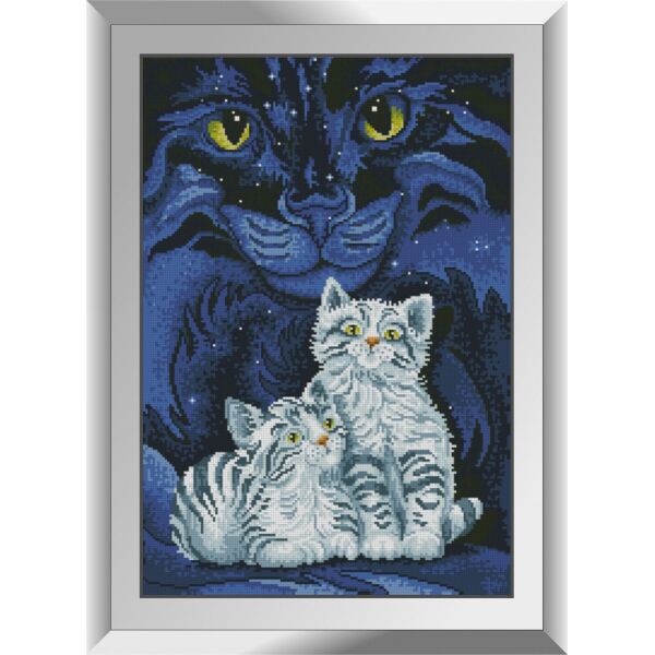

31385 Кошачий взгляд. Dream Art. Набор алмазной живописи (квадратные, полная)