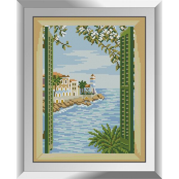 

31081 Вид на море 1. Dream Art. Набор алмазной живописи (квадратные, полная)