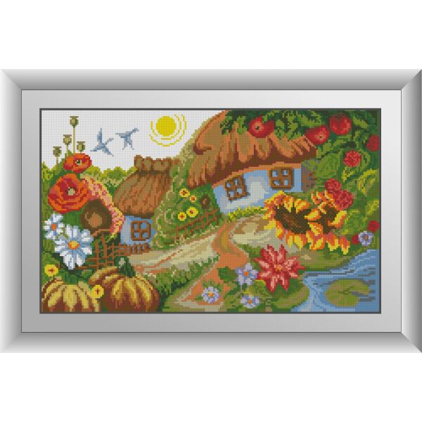

30986 Хуторок. Dream Art. Набор алмазной живописи (квадратные, полная)