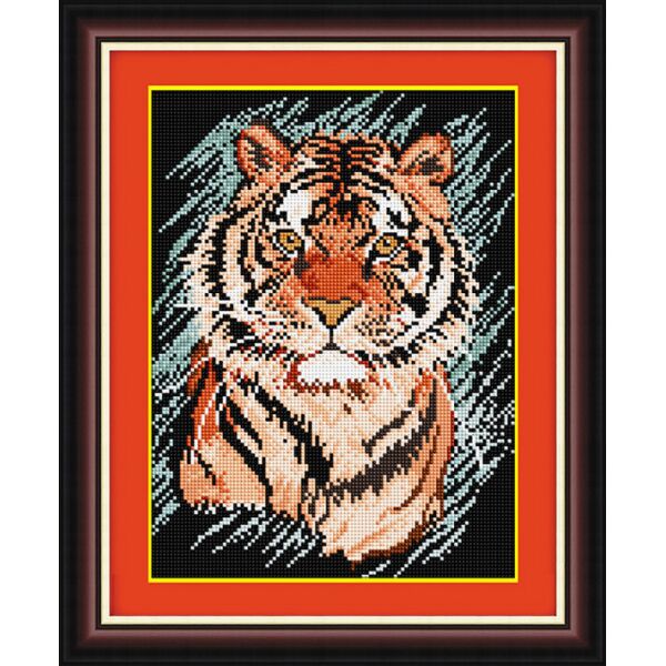

30384 Полосатый хищник. Dream Art. Набор алмазной живописи (квадратные, полная)