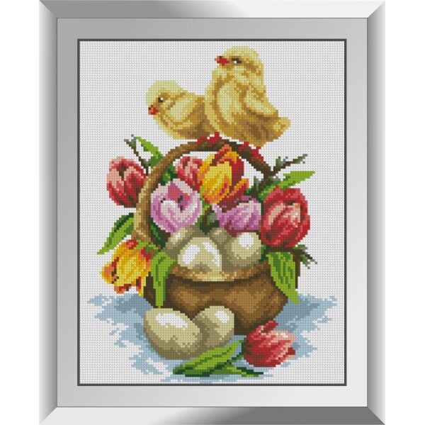 

31396 Пасхальное настроение. Dream Art. Набор алмазной живописи (квадратные, полная)
