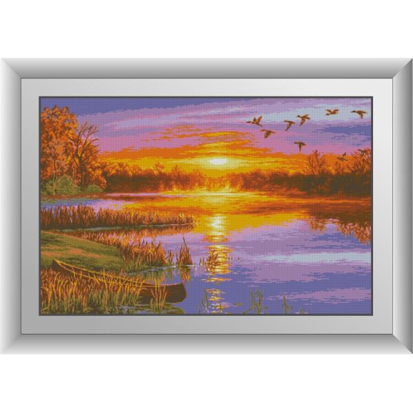 

31053 Закат. Dream Art. Набор алмазной живописи (квадратные, полная)
