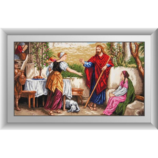 

30481 Иисус, Марфа и Мария. Dream Art. Набор алмазной живописи (квадратные, полная)