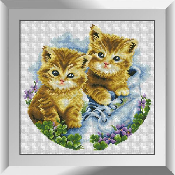 

31341 Рыжие котята. Dream Art. Набор алмазной живописи (квадратные, полная)