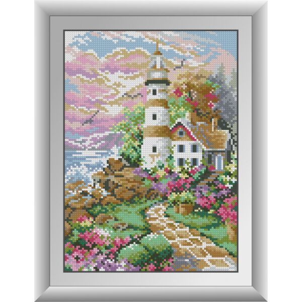 

30064 Маяк на рассвете. Dream Art. Набор алмазной живописи (квадратные, полная)