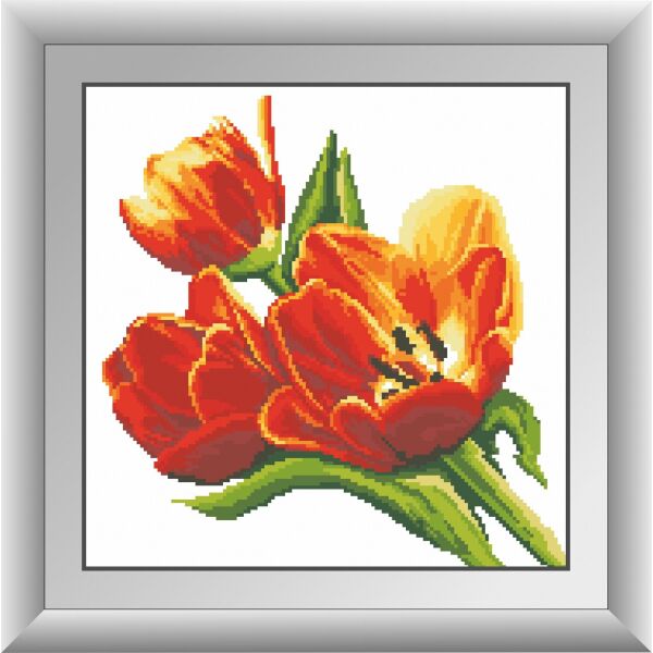 

30599 Букет тюльпанов. Dream Art. Набор алмазной живописи (квадратные, полная)