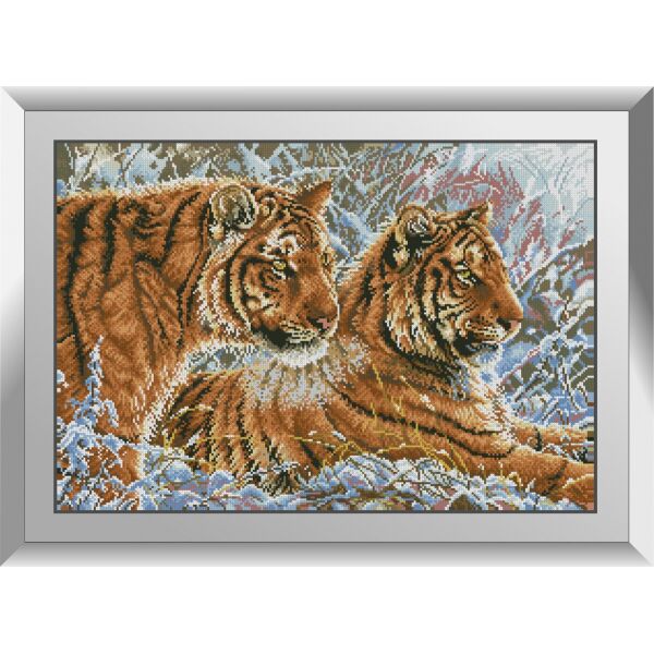 

31175 Пара тигров. Dream Art. Набор алмазной живописи (квадратные, полная)