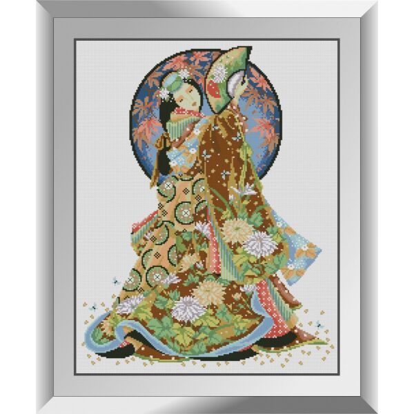 

31565 Гейша с веером. Dream Art. Набор алмазной живописи (квадратные, полная)