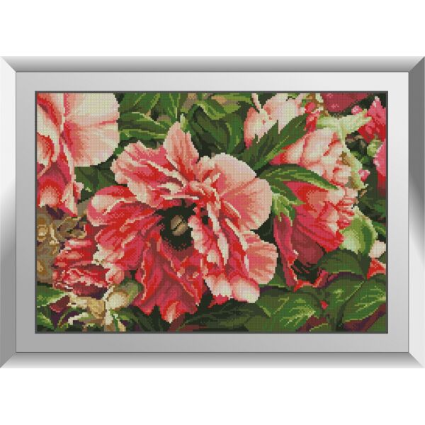 

31636 Цветение пионов. Dream Art. Набор алмазной живописи (квадратные, полная)