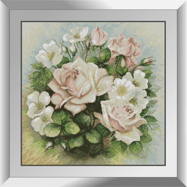 

31504 Пастельные розы. Dream Art. Набор алмазной живописи (квадратные, полная)