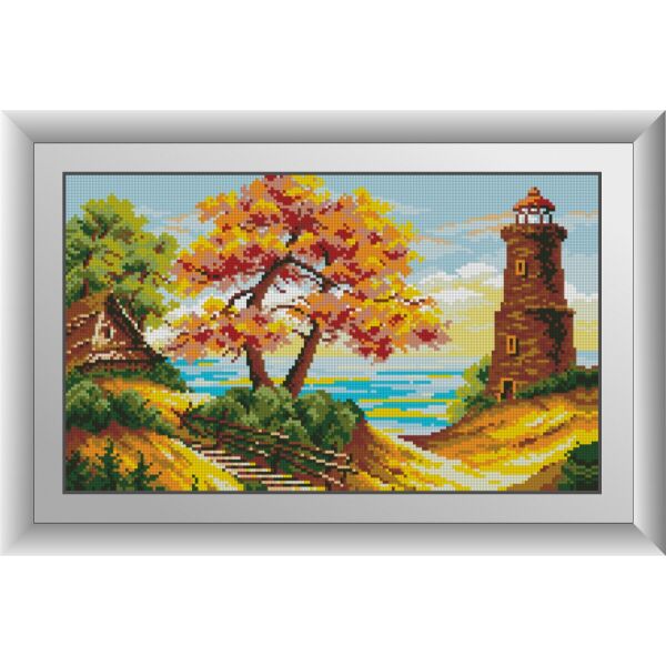 

30458 Морской пейзаж. Dream Art. Набор алмазной живописи (квадратные, полная)