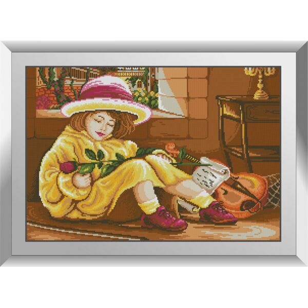 

31387 Юная скрипачка. Dream Art. Набор алмазной живописи (квадратные, полная)
