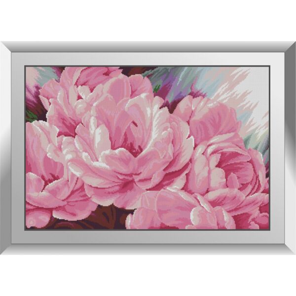 

31470 Розовые пионы. Dream Art. Набор алмазной живописи (квадратные, полная)