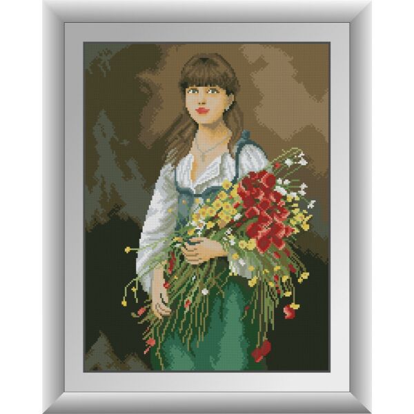 

30846 Цветочница. Dream Art. Набор алмазной живописи (квадратные, полная)