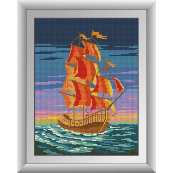 

30924 Алый парус. Dream Art. Набор алмазной живописи (квадратные, полная)