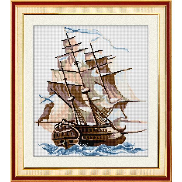 

30581 Бригантина. Dream Art. Набор алмазной живописи (квадратные, полная)