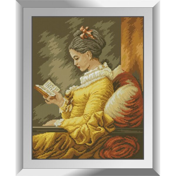 

31368 За чтением. Dream Art. Набор алмазной живописи (квадратные, полная)