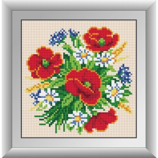

30282 Маковый букет. Dream Art. Набор алмазной живописи (квадратные, полная)