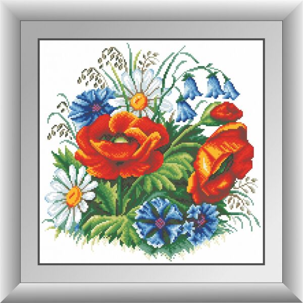 

30594 Полевой букет. Dream Art. Набор алмазной живописи (квадратные, полная)