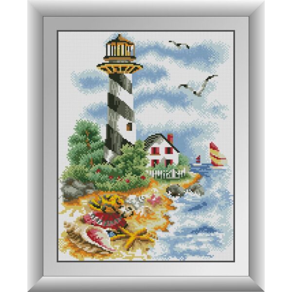 

30535 Путь к маяку. Dream Art. Набор алмазной живописи (квадратные, полная)