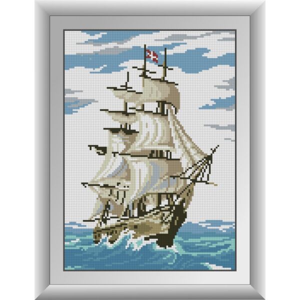 

30100 На волнах. Dream Art. Набор алмазной живописи (квадратные, полная)