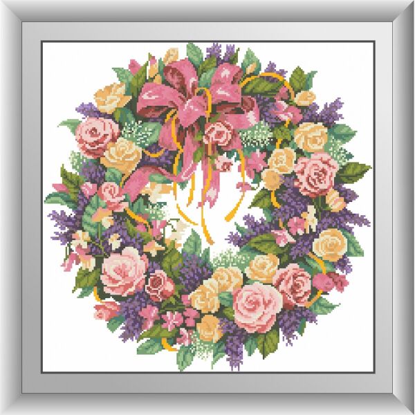 

30377 Венок из роз. Dream Art. Набор алмазной живописи (квадратные, полная)