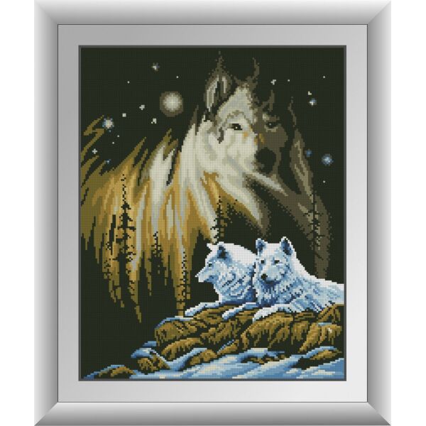 

30173 Белые волки. Dream Art. Набор алмазной живописи (квадратные, полная)