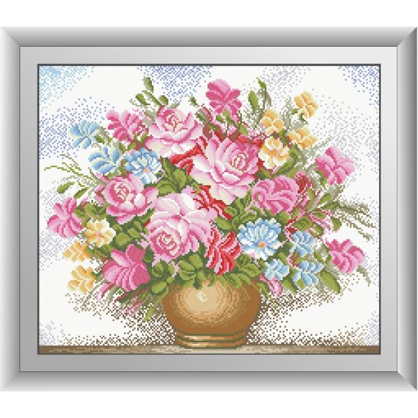 

30252 Нежный букет. Dream Art. Набор алмазной живописи (квадратные, полная)