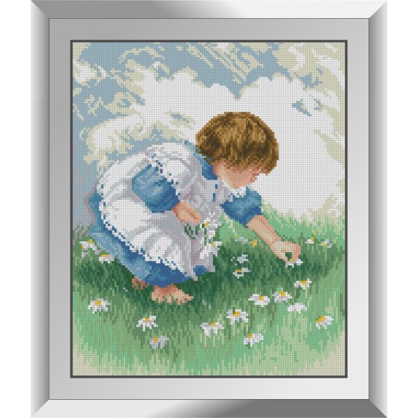 

31447 За ромашками. Dream Art. Набор алмазной живописи (квадратные, полная)