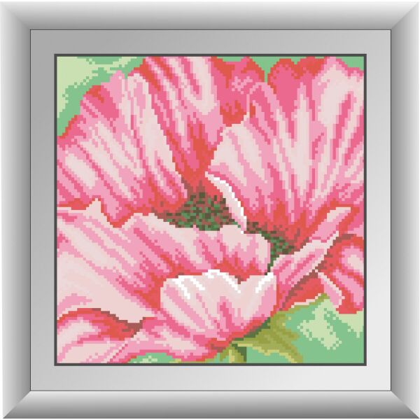 

30294 Розовые маки. Dream Art. Набор алмазной живописи (квадратные, полная)
