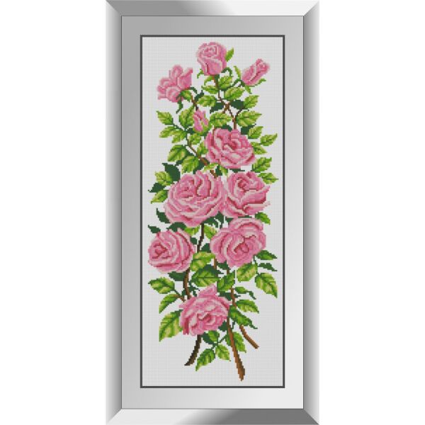 

31466 Веточка роз. Dream Art. Набор алмазной живописи (квадратные, полная)