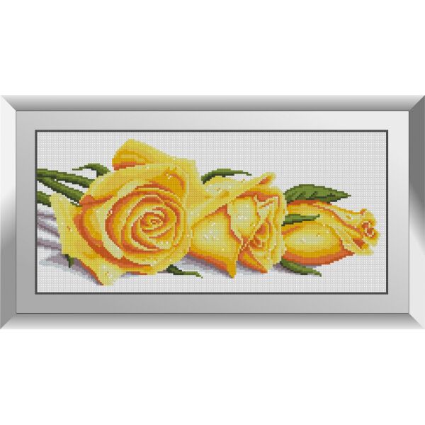 

31069 Розы в росе. Dream Art. Набор алмазной живописи (квадратные, полная)