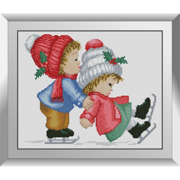 

31194 На катке. Dream Art. Набор алмазной живописи (квадратные, полная)