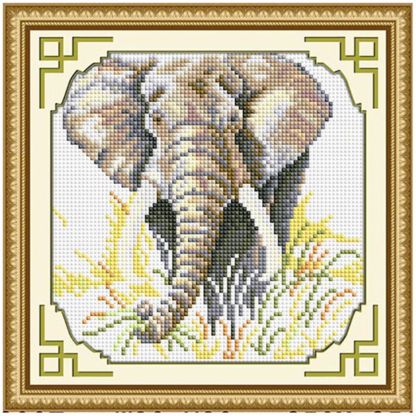 

30371 Слон. Dream Art. Набор алмазной живописи (квадратные, полная)