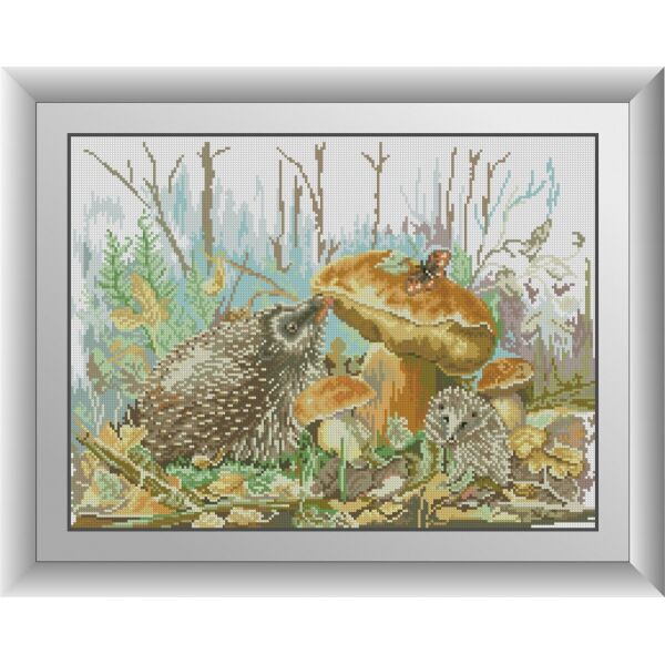 

30731 Ежики. Dream Art. Набор алмазной живописи (квадратные, полная)
