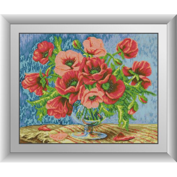 

30974 Маки. Dream Art. Набор алмазной живописи (квадратные, полная)
