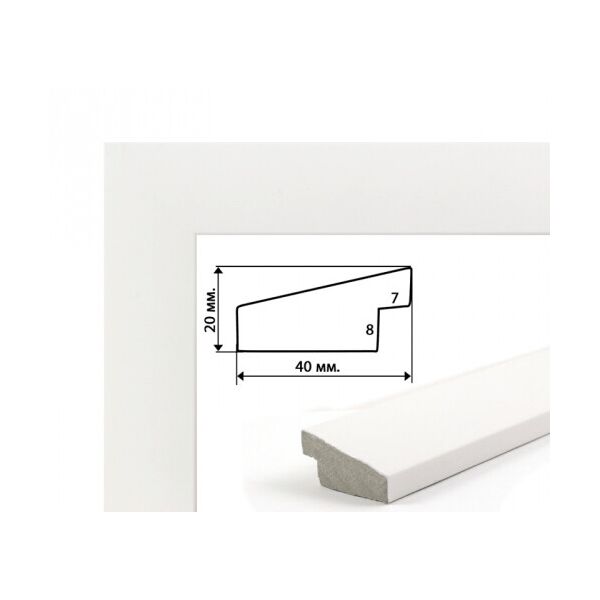 

Багетная рамка (белая 4 см)
