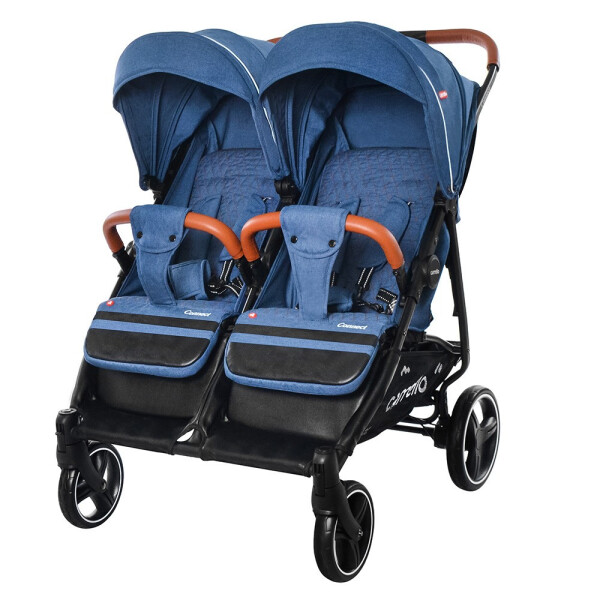 

прогулочная CARRELLO Connect CRL-5502 Evening Blue для двойни, в льне