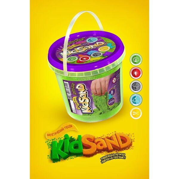 

Комплект креативного творчества Кинетический писокKidSand ведро 1000г.7413 (2400673827016)