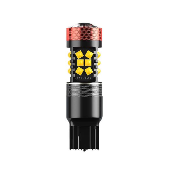 Акция на Автомобильная светодиодная лампа DXZ T20 Yellow поворот+стоп мощность 30W от Allo UA