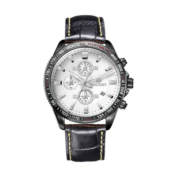 

Наручные часы Megir Black White Black MG3001