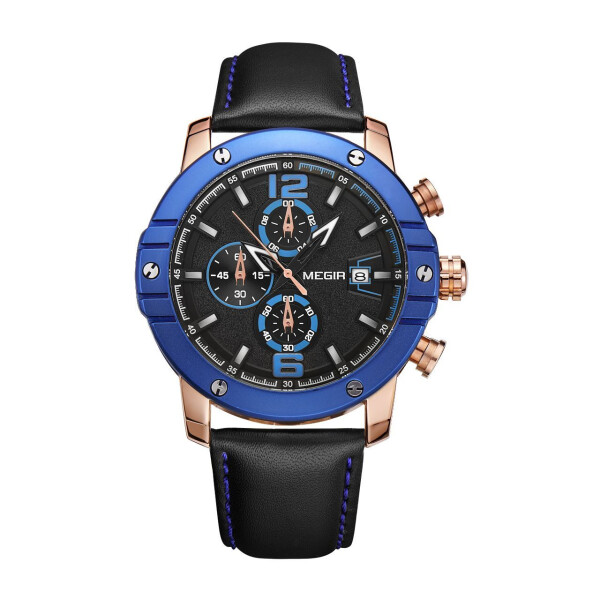 

Наручные часы Megir Blue Black MG2046